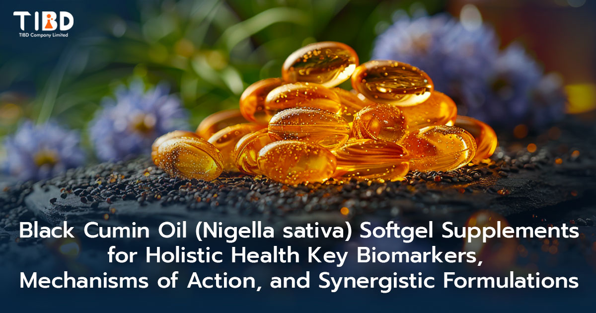 Black Cumin Oil (Nigella sativa) Softgel Supplements for Holistic Health Key Biomarkers, Mechanisms of Action, and Synergistic Formulations